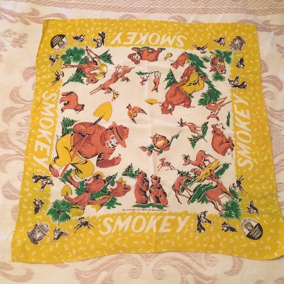 Accessories - Vintage Smokey The Bear Bandana/Scarf